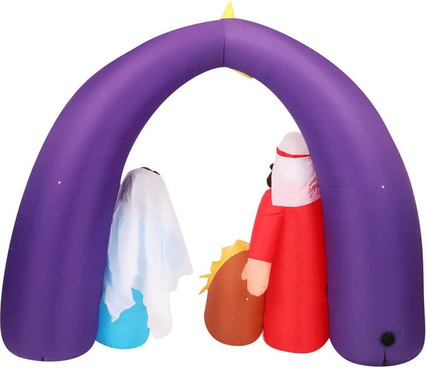 Farm 20ft. Tall Pre-Lighted Christmas Inflatable | Happy Snowman with RGB Lights and Storage Bag | Outdoor Holiday Amplified Holiday Celebration Party Decoration