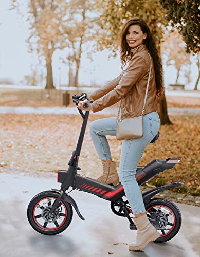 Sailnovo 14'' Electric Bicycle for Adults and Teenagers. Folding Electric Bike with Built-in Li-ion Battery