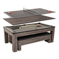 7' 3-in-1 Combination Table Includes Billiards. Table Tennis. & Dining Table