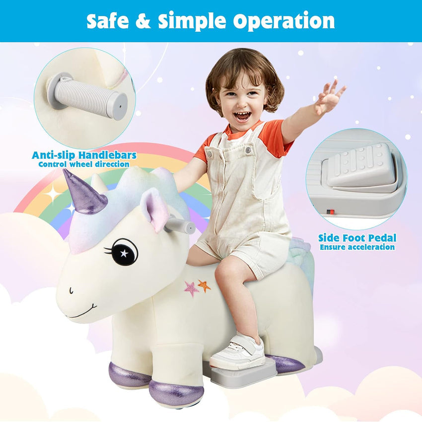 Kids Ride Unicorn. 6V Battery Powered Electric Animal Toy
