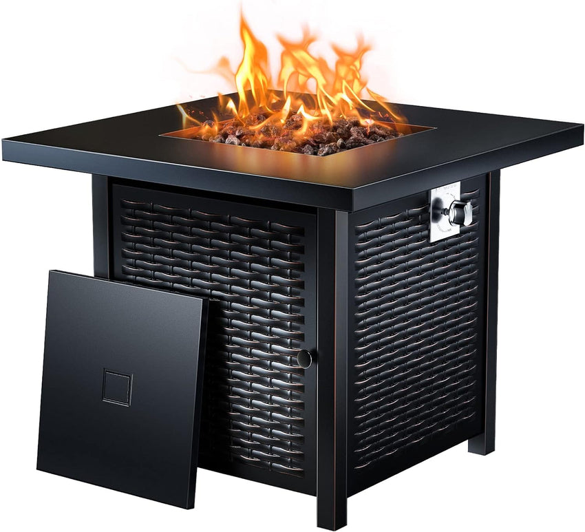 Gas Fire Pit Table. 50.000 BTU Outdoor Propane Fire Pit