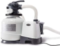 Intex 26651EG Krystal Clear 16 Inch 3.000 GPH Above Ground Pool Sand Filter Pump with Automatic Timer. GFCI. and 6 Function Control. Gray