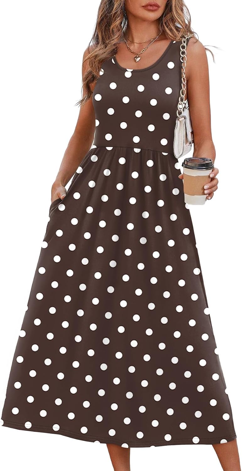 Casual Dresses for Women Sleeveless Scoop Neck