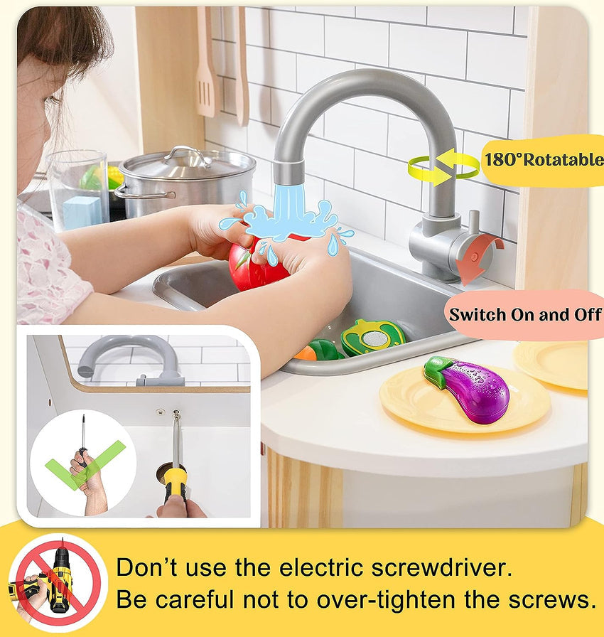 Children's small land play kitchen. wooden children's play kitchen toy set