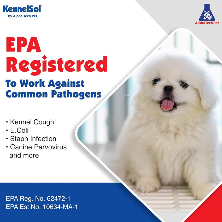 1-Step Kennel Cleaner - EPA Registered Liquid Concentrate Disinfectant and Deodorizer. Effective Against Bacteria and Viruses - 5 Gallons by Alpha Tech Pet