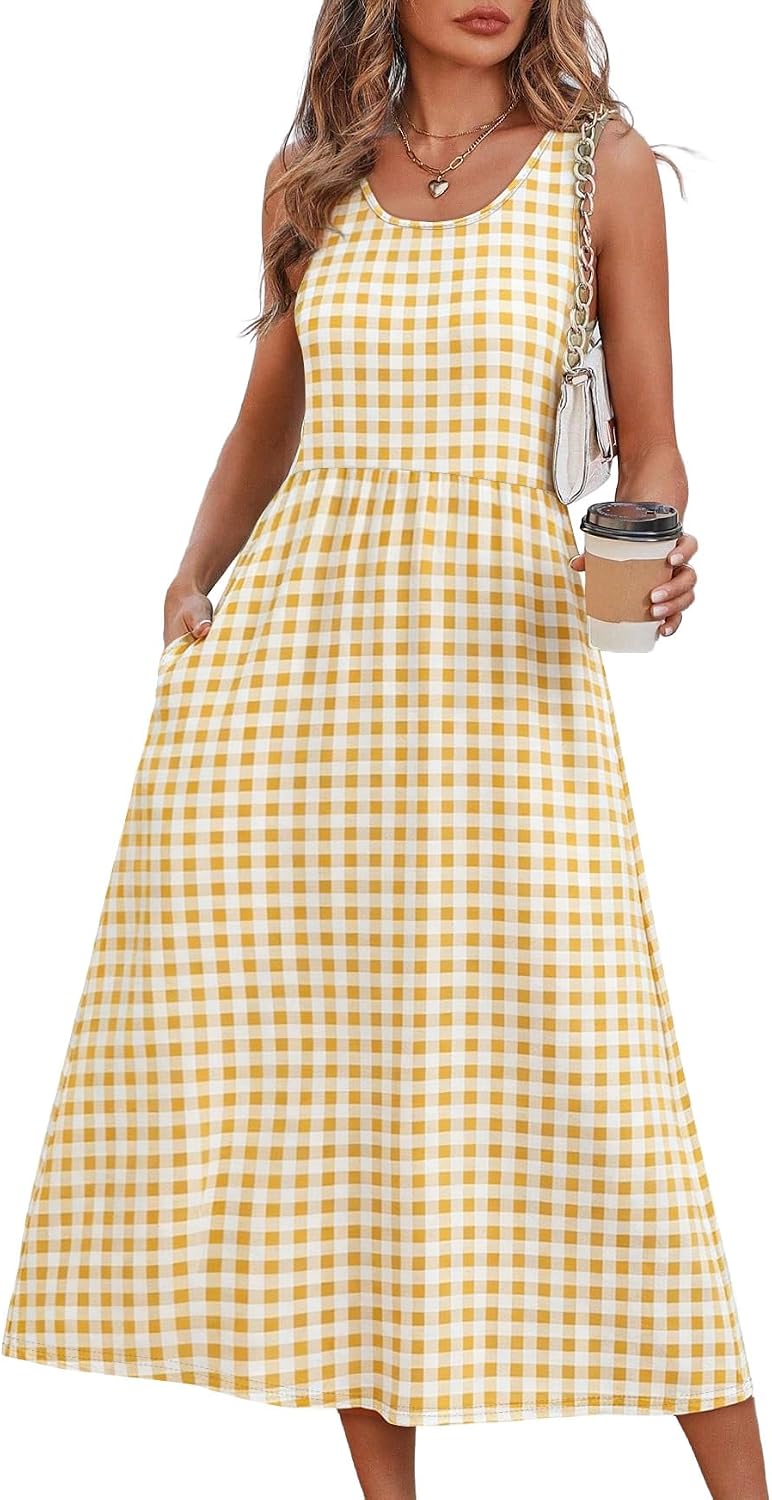Casual Dresses for Women Sleeveless Scoop Neck