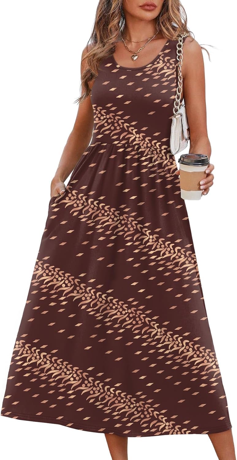Casual Dresses for Women Sleeveless Scoop Neck