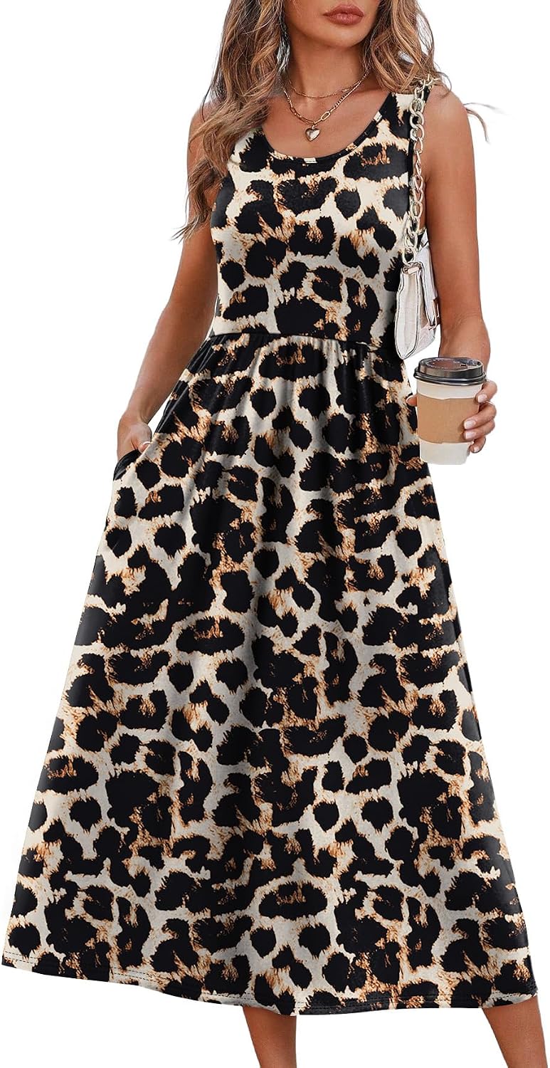 Casual Dresses for Women Sleeveless Scoop Neck