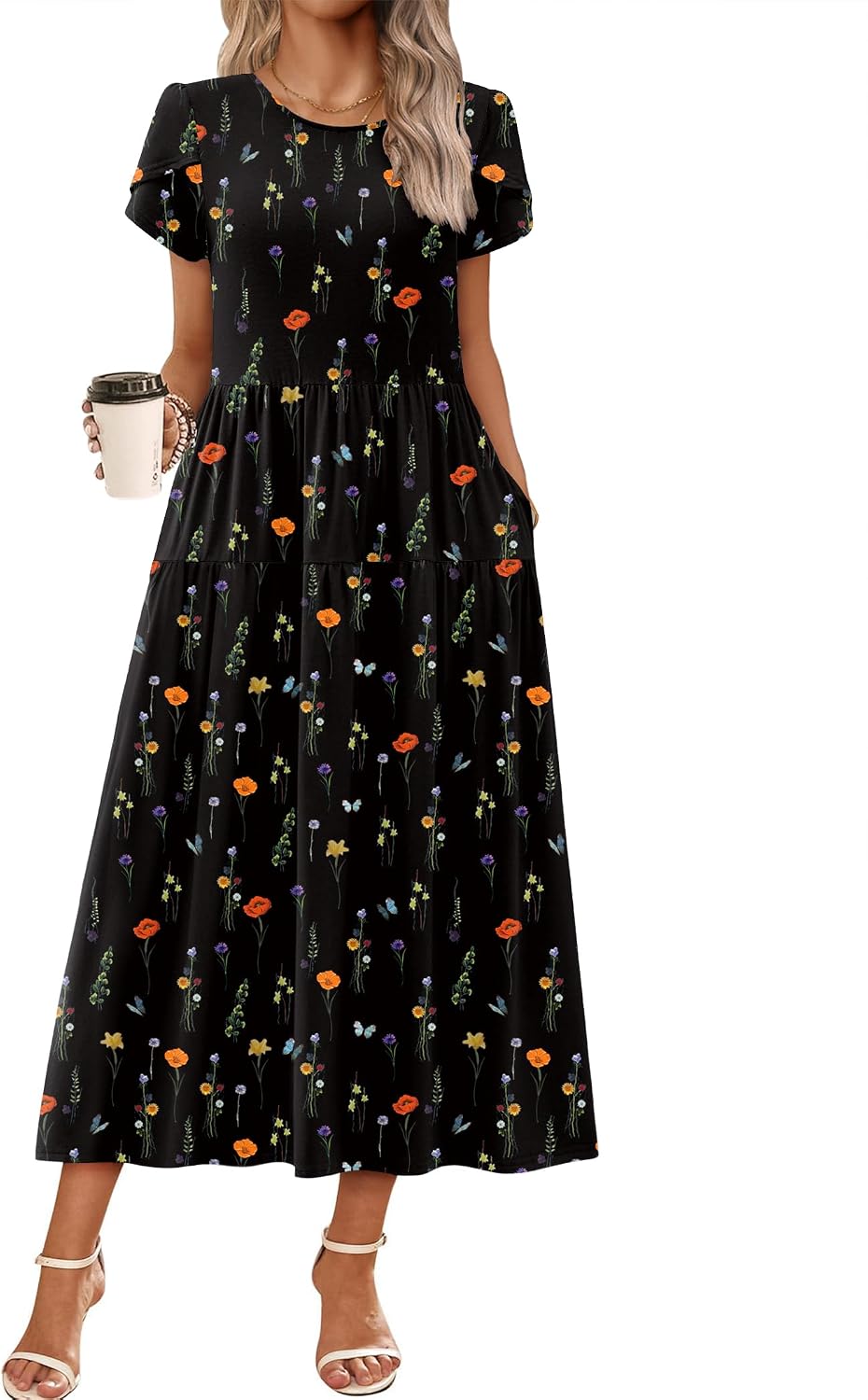 Summer Dresses for Women 2026 Casual Loose Bohemian Floral Dress
