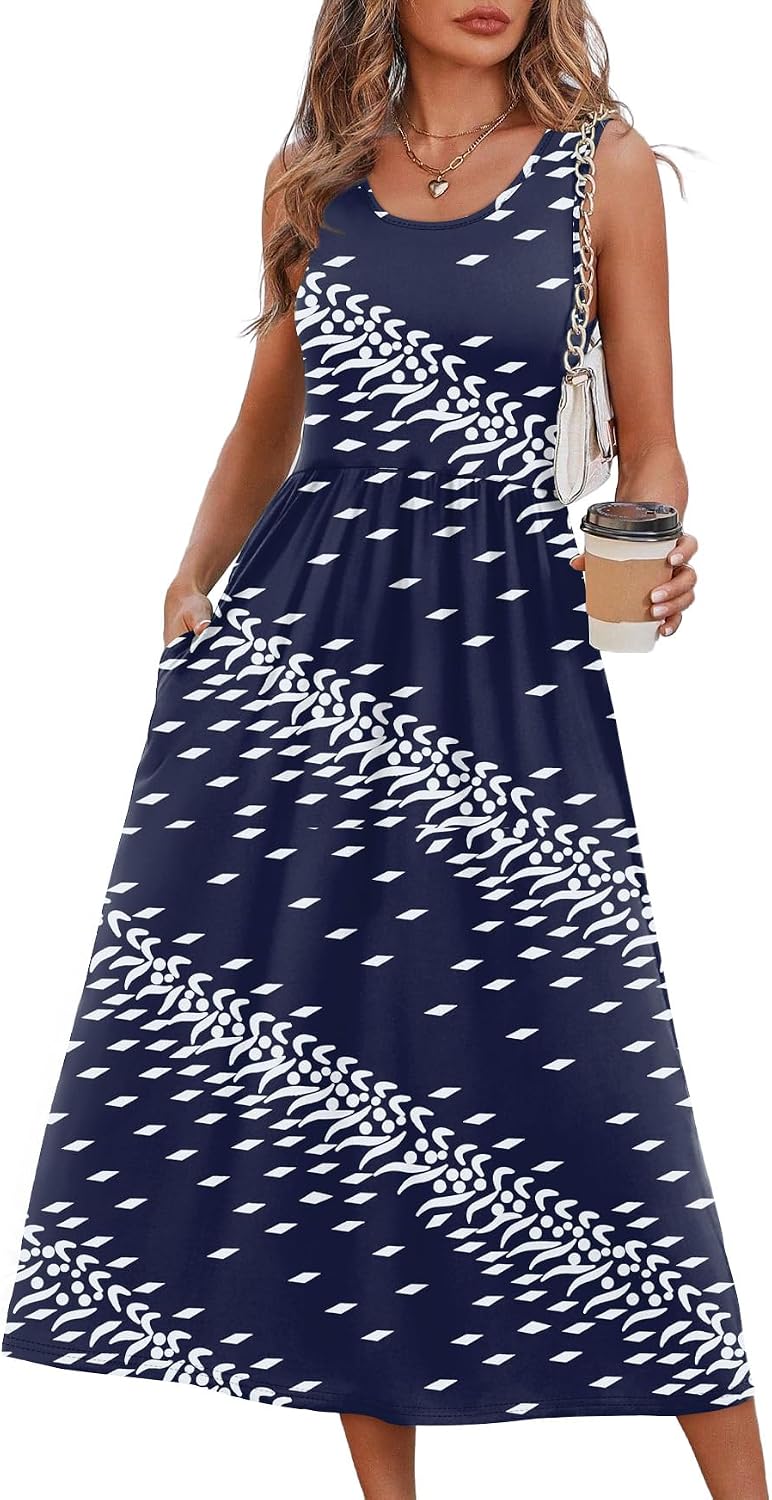 Casual Dresses for Women Sleeveless Scoop Neck