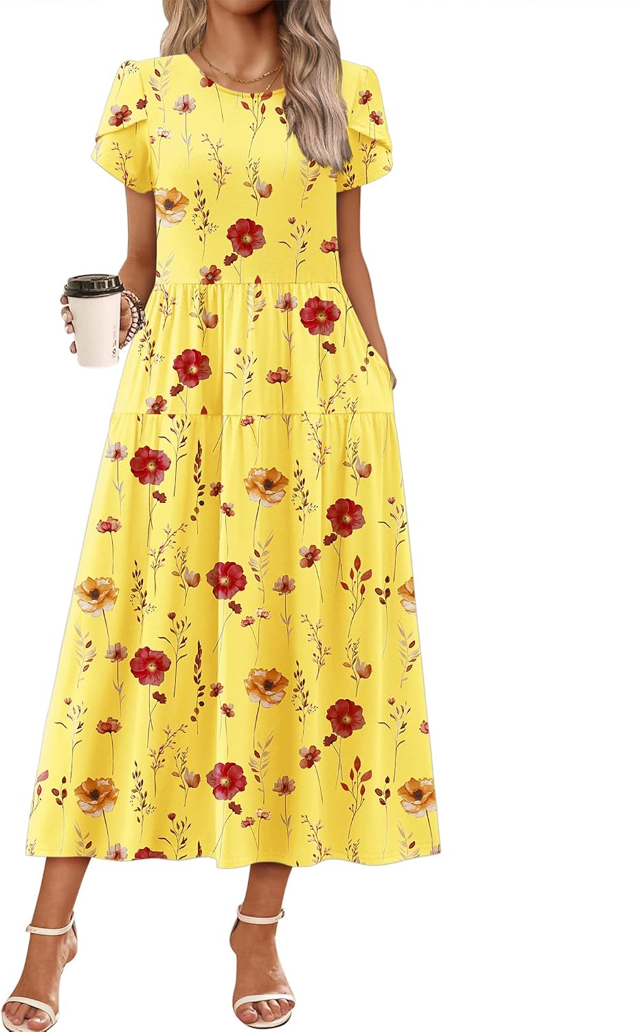 Summer Dresses for Women 2026 Casual Loose Bohemian Floral Dress