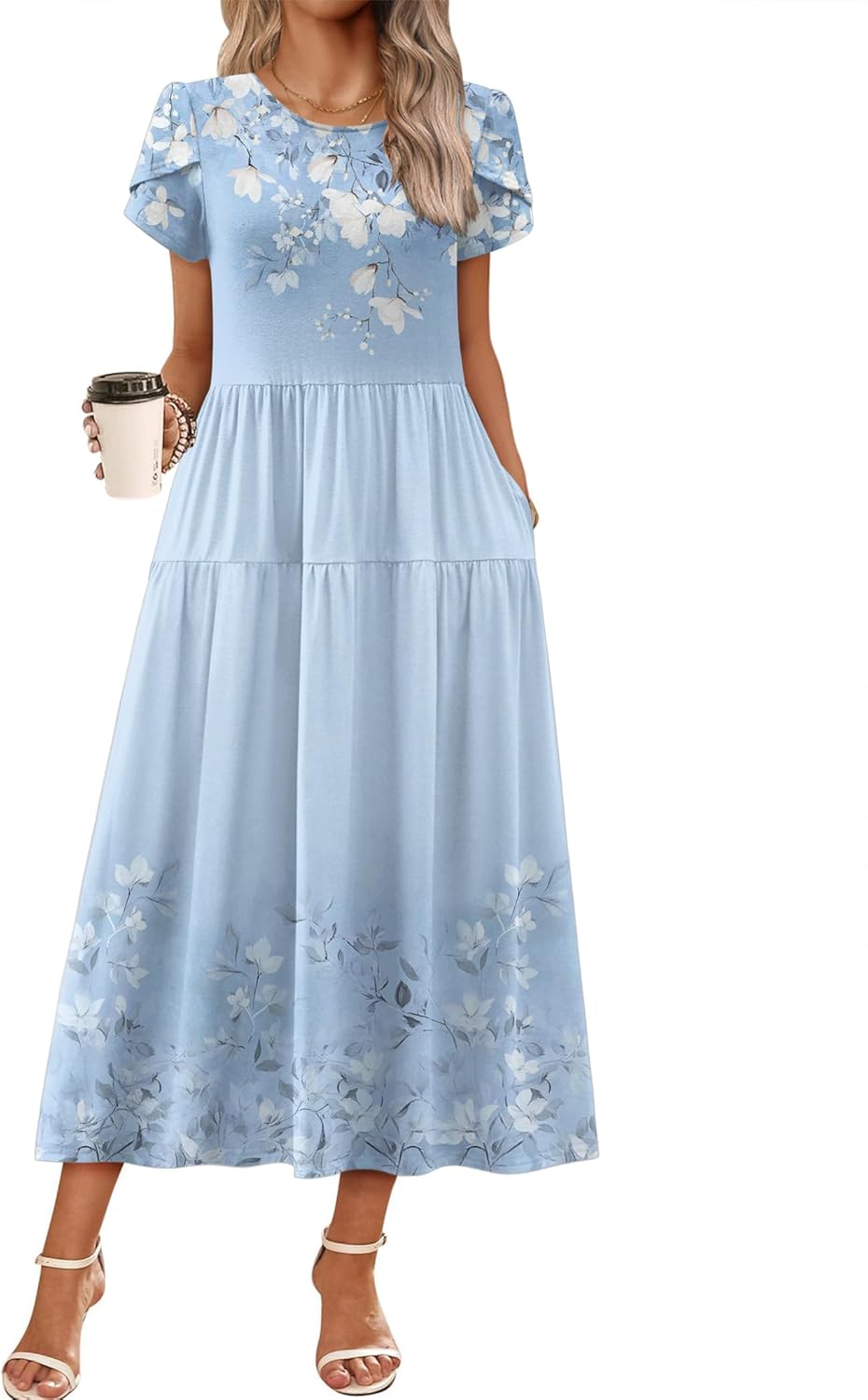 Summer Dresses for Women 2026 Casual Loose Bohemian Floral Dress