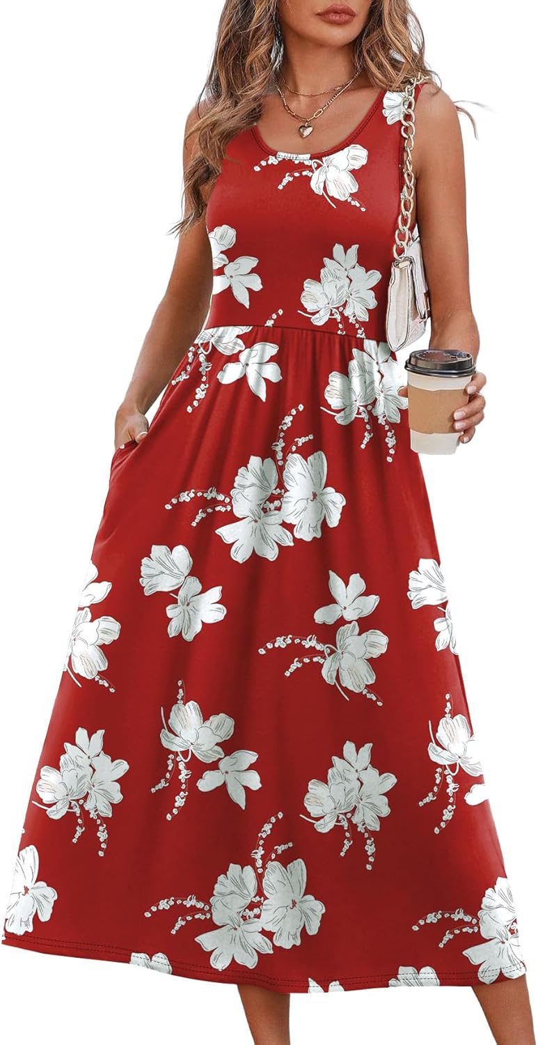 Casual Dresses for Women Sleeveless Scoop Neck