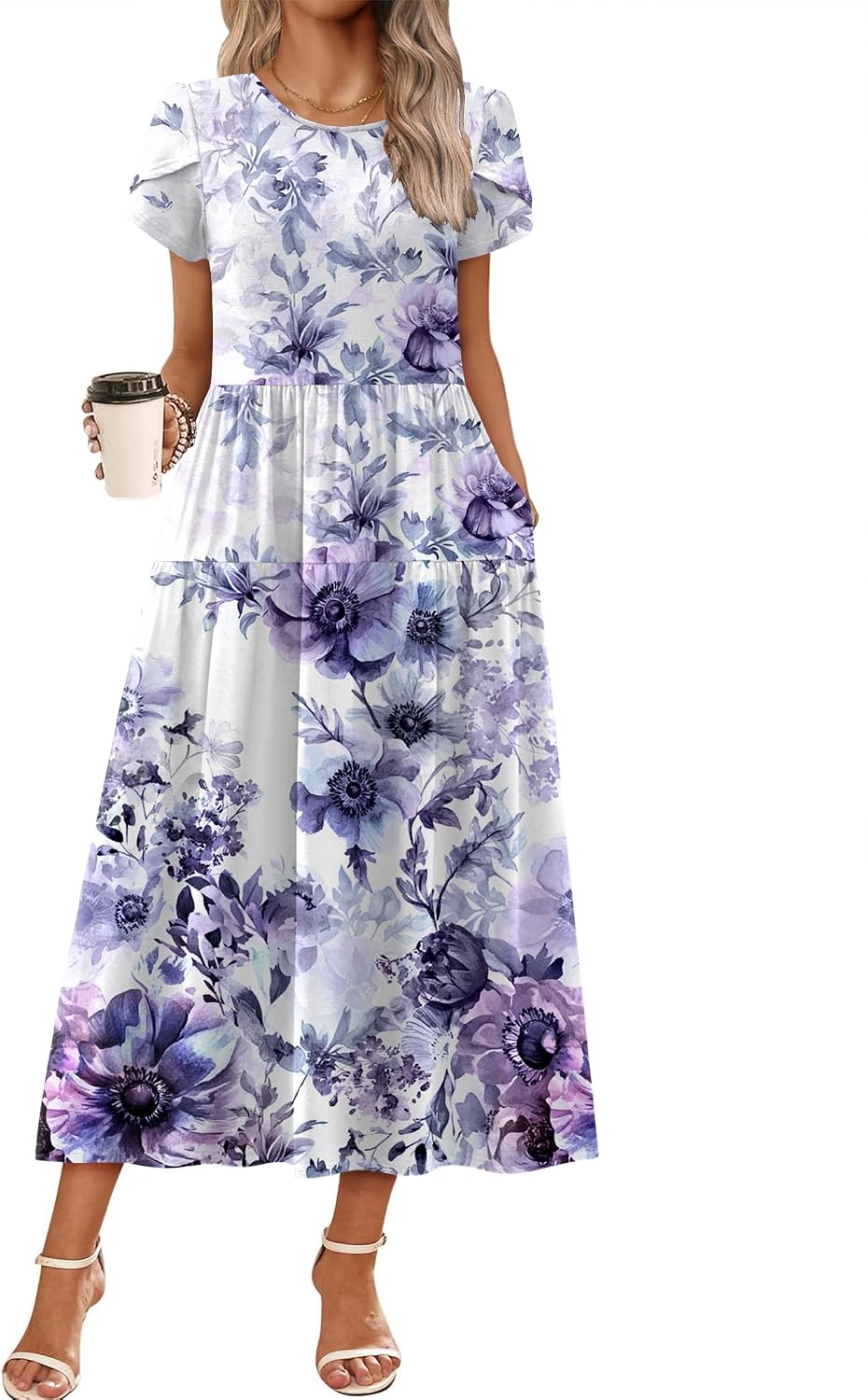 Summer Dresses for Women 2026 Casual Loose Bohemian Floral Dress