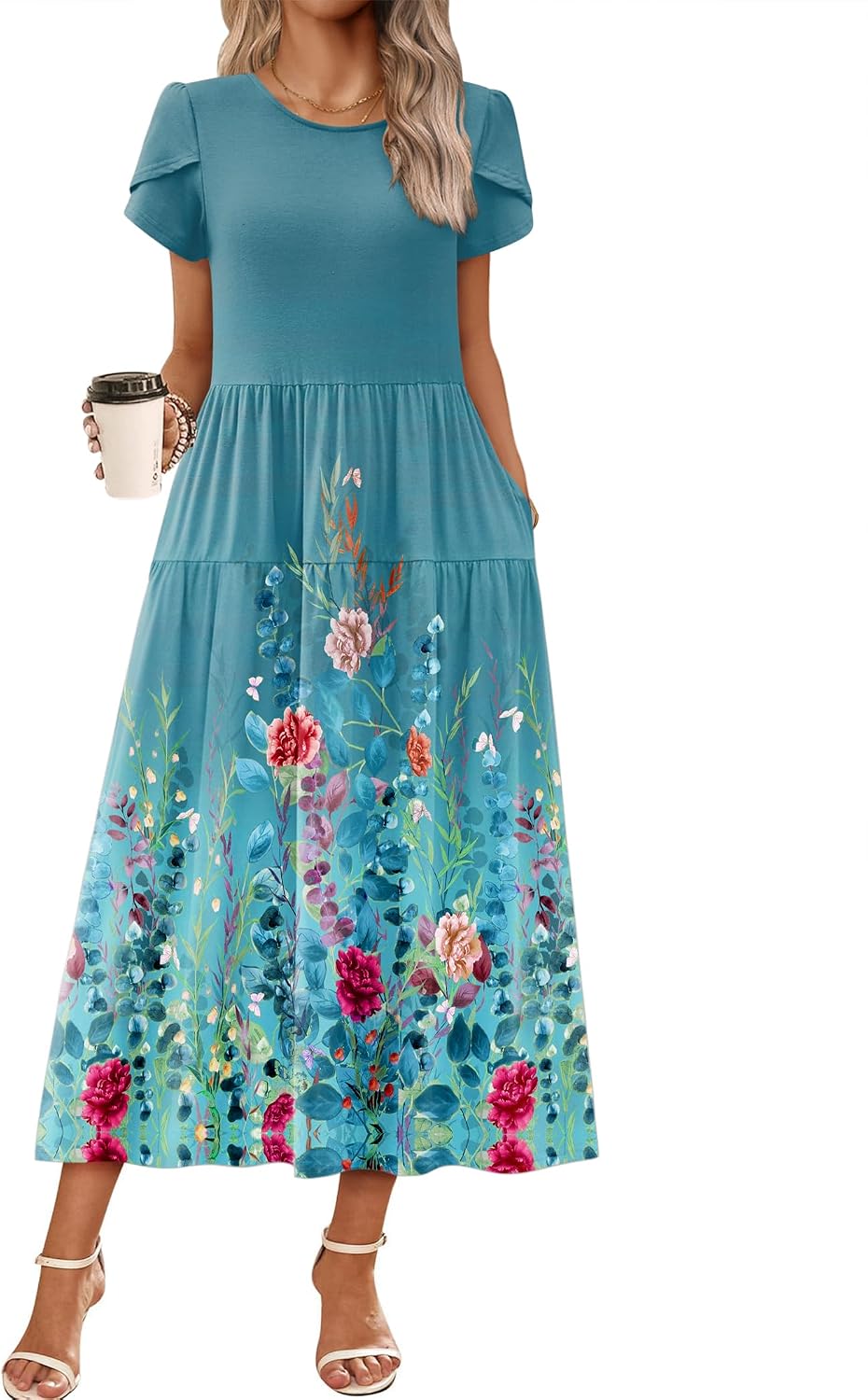 Summer Dresses for Women 2026 Casual Loose Bohemian Floral Dress