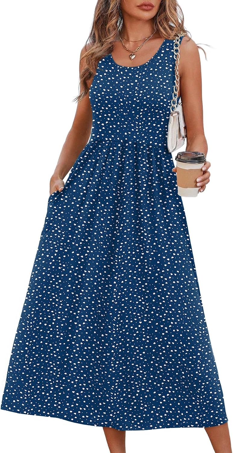 Casual Dresses for Women Sleeveless Scoop Neck