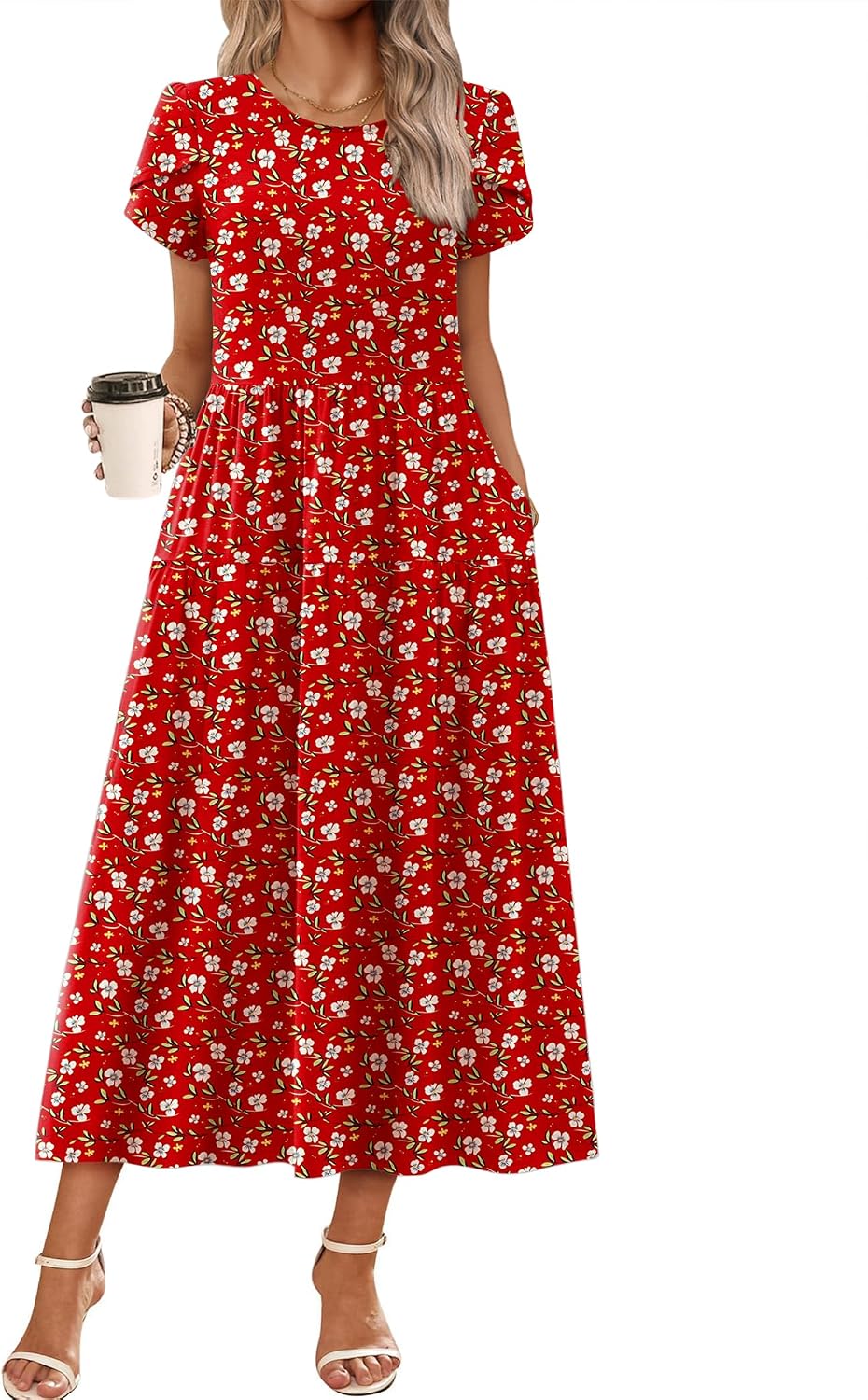 Summer Dresses for Women 2026 Casual Loose Bohemian Floral Dress