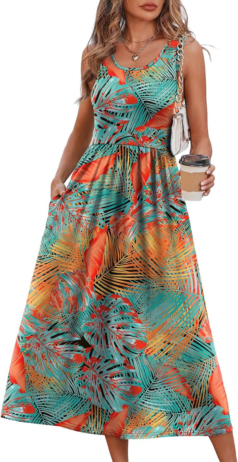 Casual Dresses for Women Sleeveless Scoop Neck