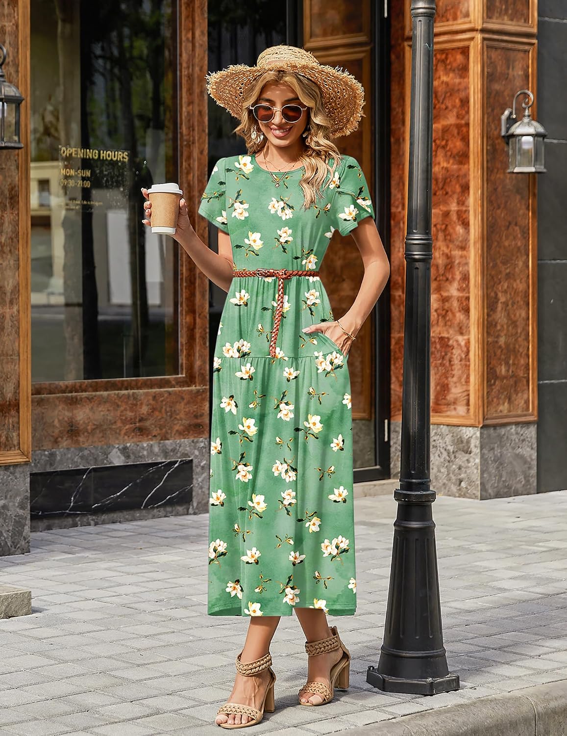 Summer Dresses for Women 2026 Casual Loose Bohemian Floral Dress