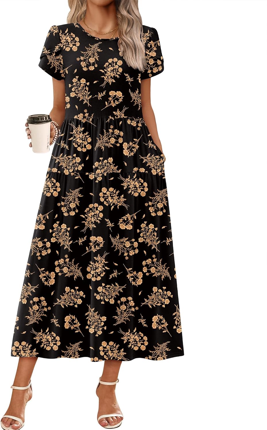 Summer Dresses for Women 2026 Casual Loose Bohemian Floral Dress