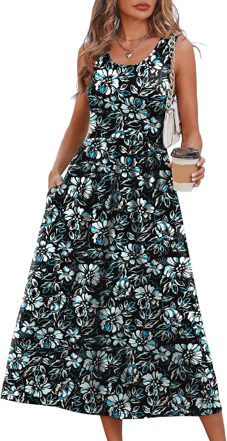 Casual Dresses for Women Sleeveless Scoop Neck