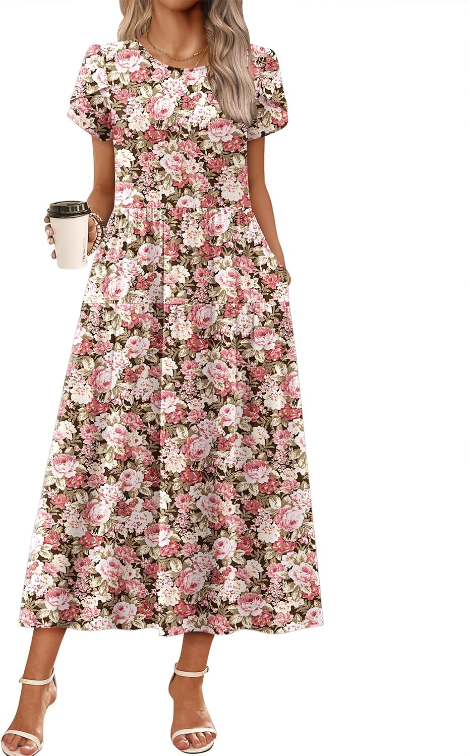 Summer Dresses for Women 2026 Casual Loose Bohemian Floral Dress