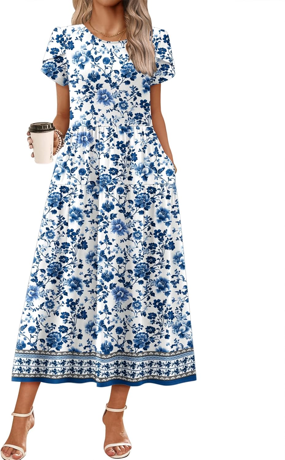Summer Dresses for Women 2026 Casual Loose Bohemian Floral Dress