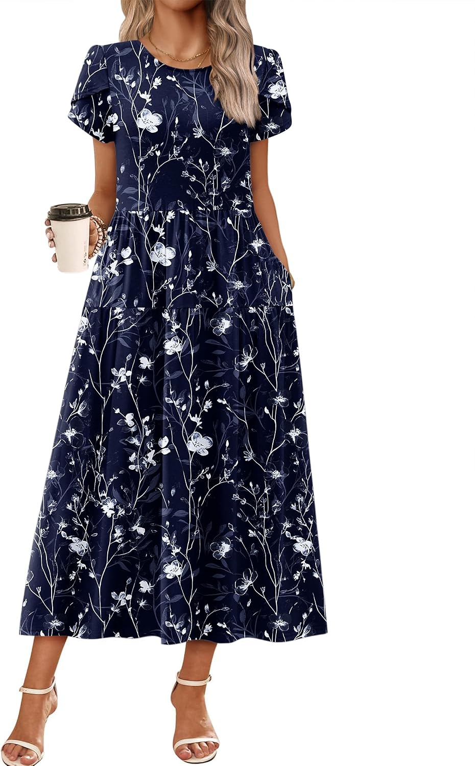 Summer Dresses for Women 2026 Casual Loose Bohemian Floral Dress