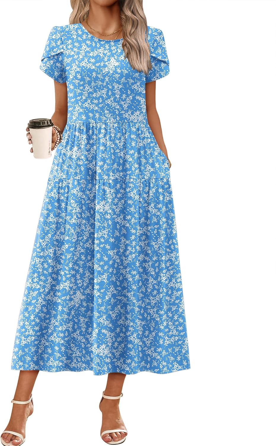 Summer Dresses for Women 2026 Casual Loose Bohemian Floral Dress