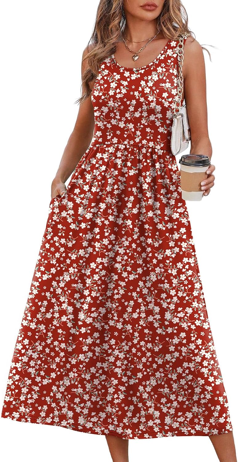 Casual Dresses for Women Sleeveless Scoop Neck