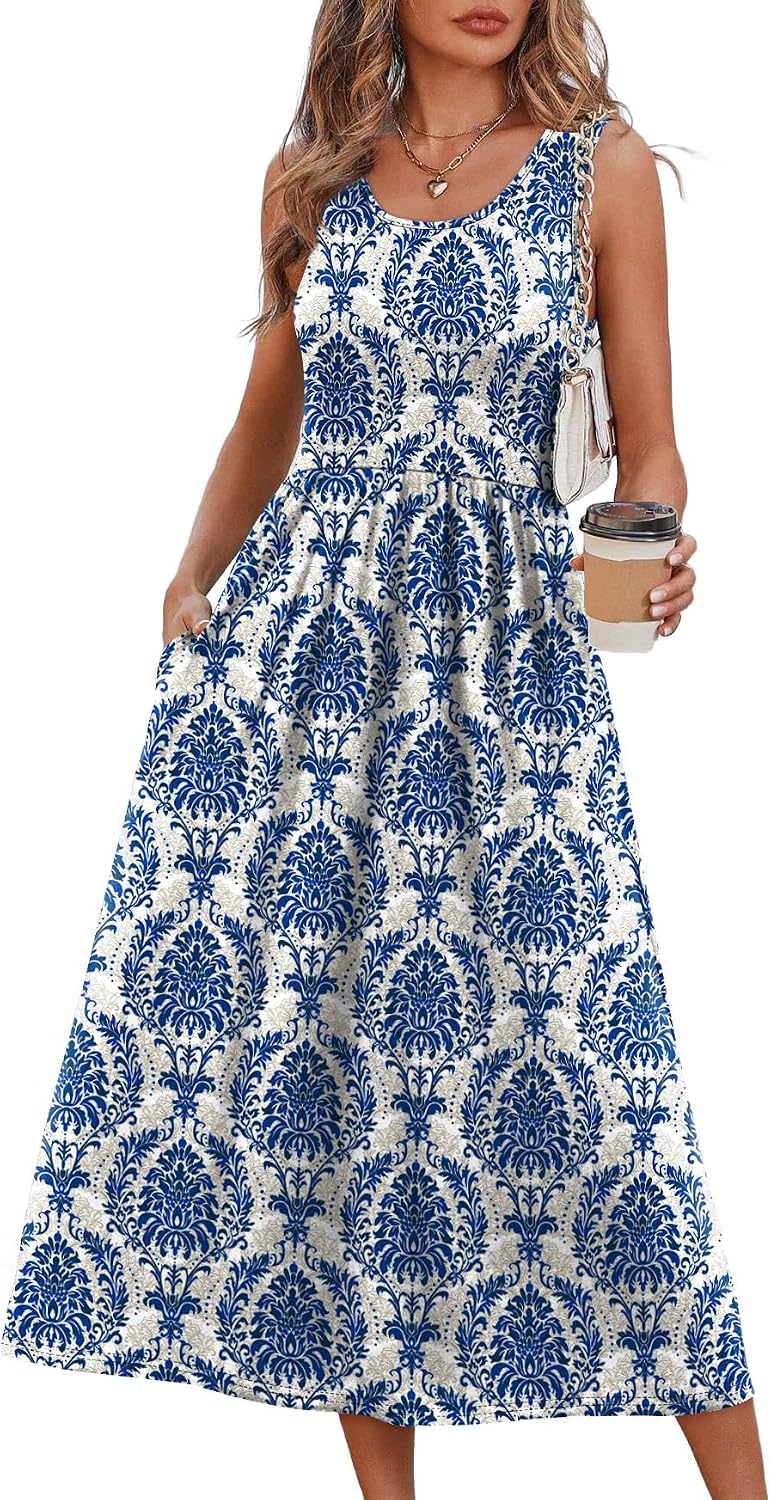 Casual Dresses for Women Sleeveless Scoop Neck