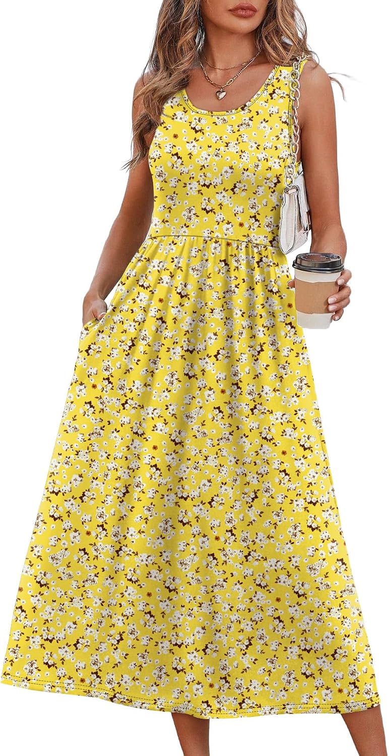 Casual Dresses for Women Sleeveless Scoop Neck