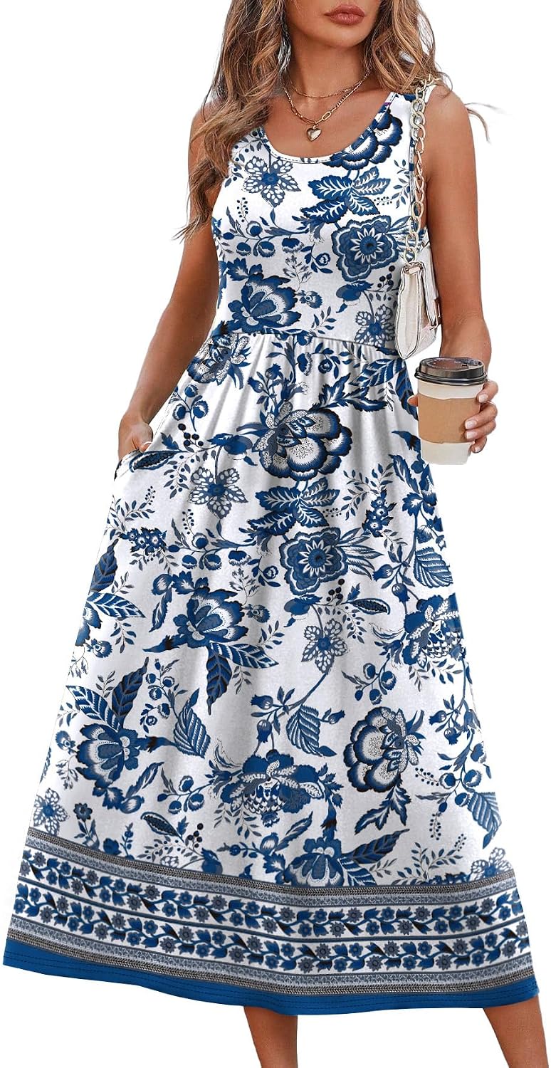 Casual Dresses for Women Sleeveless Scoop Neck