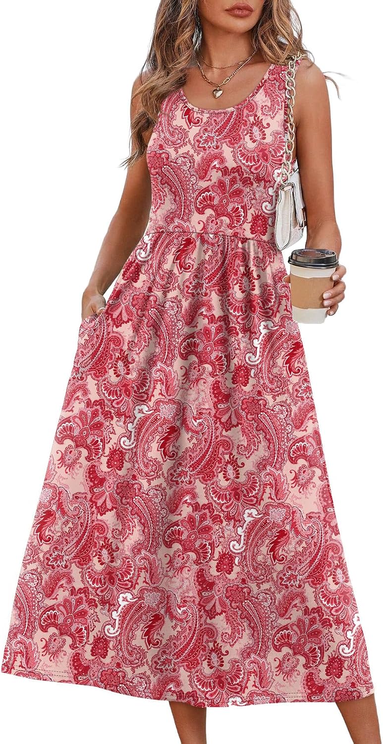 Casual Dresses for Women Sleeveless Scoop Neck