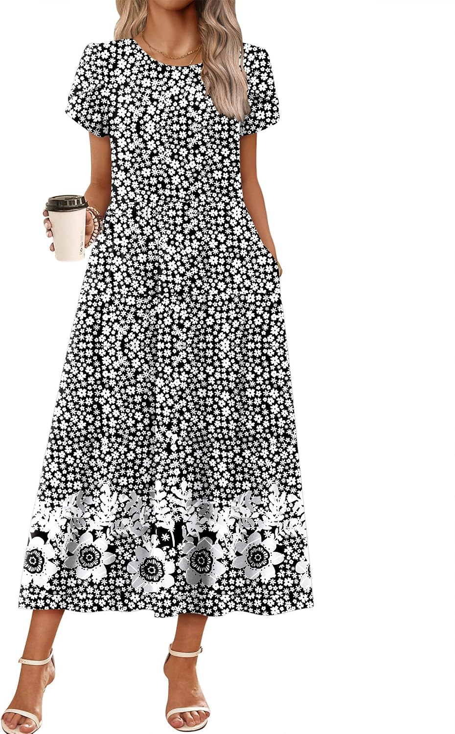 Summer Dresses for Women 2026 Casual Loose Bohemian Floral Dress