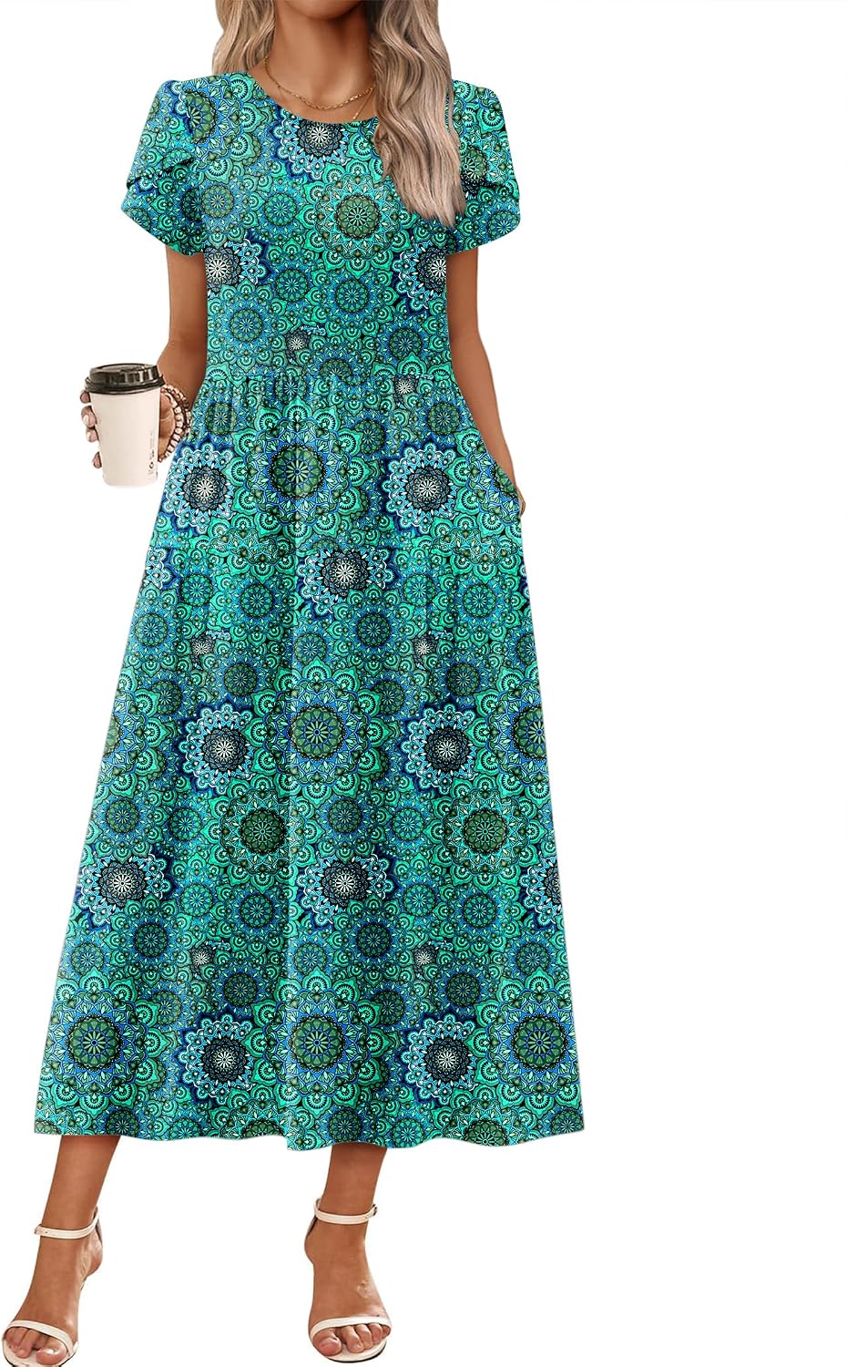 Summer Dresses for Women 2026 Casual Loose Bohemian Floral Dress