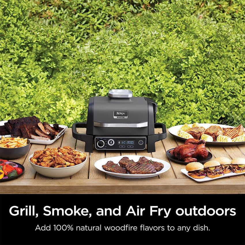 Professional Outdoor Grill and Smoker. Built-in Thermometer. 7-in-1 main grill. BBQ Smoker. Air Fryer. Bake. Bake. dehydrate. Grill. Firewood Pellet. Portable. electric (updated)