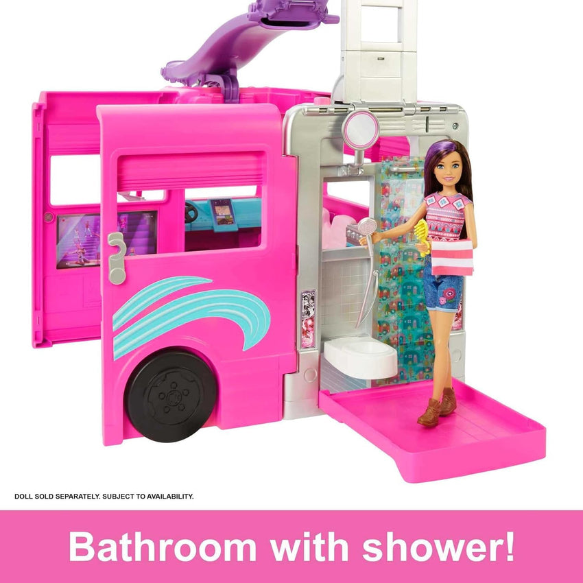 Playset. toy vehicle. comes with 60 accessories including furniture. swimming pool and 30-inch slide