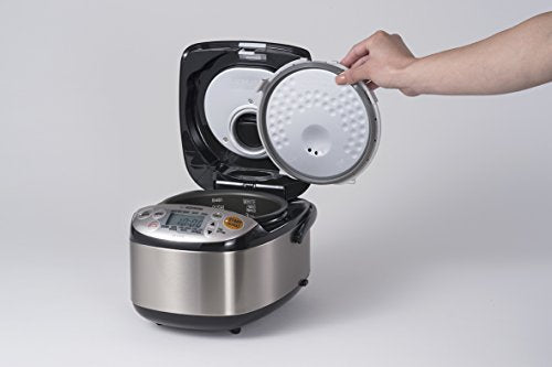 Zojirushi Rice Cooker & Warmer. 3-Cups. Stainless Black