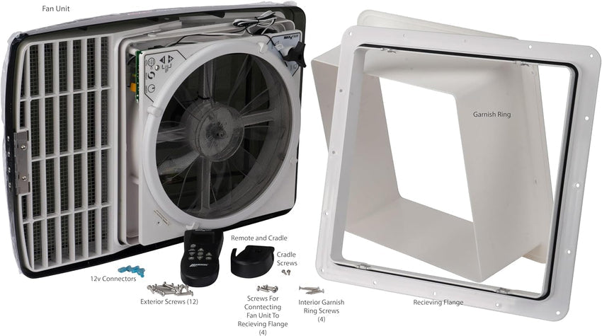 Air 00-07500K MaxxFan Deluxe with Remote - Smoke. Black