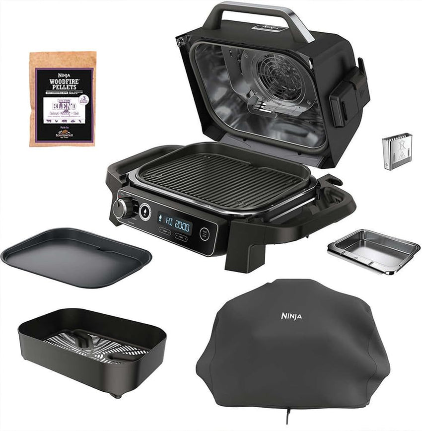 Professional Outdoor Grill and Smoker. Built-in Thermometer. 7-in-1 main grill. BBQ Smoker. Air Fryer. Bake. Bake. dehydrate. Grill. Firewood Pellet. Portable. electric (updated)
