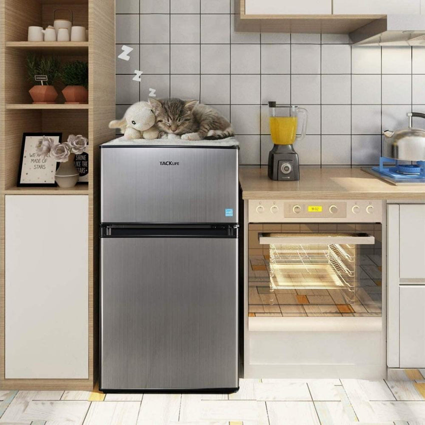 Mini Fridge with Freezer. 3.1 Cu.Ft Small Refrigerator. Compact Refrigerator with LED Light