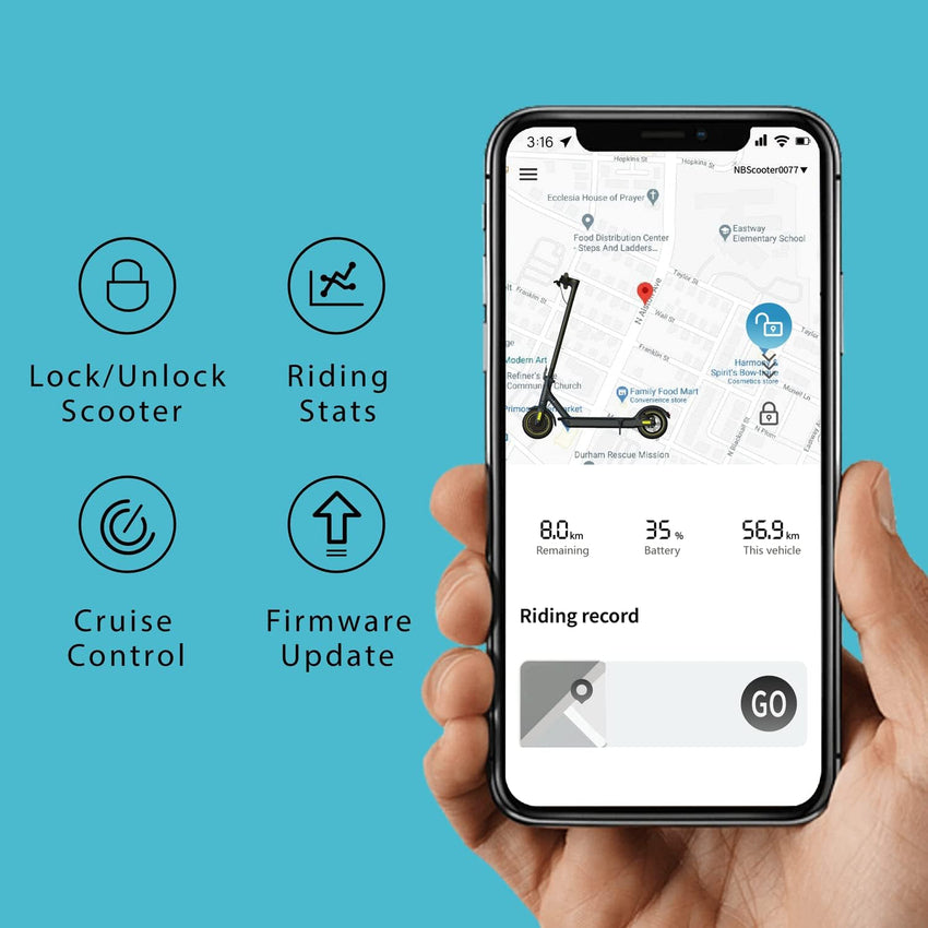 Electric Scooter -500W Motor 10 Solid Tires.Up to 18 Miles Long-Range and 19 MPH Portable Folding Commuting Scooter for Adults