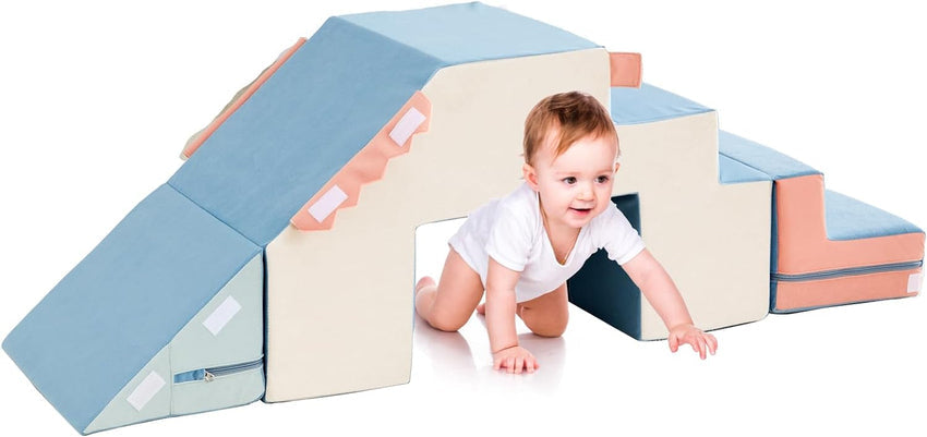4 in 1 toddler foam climbing blocks. indoor soft climbing and crawling toys