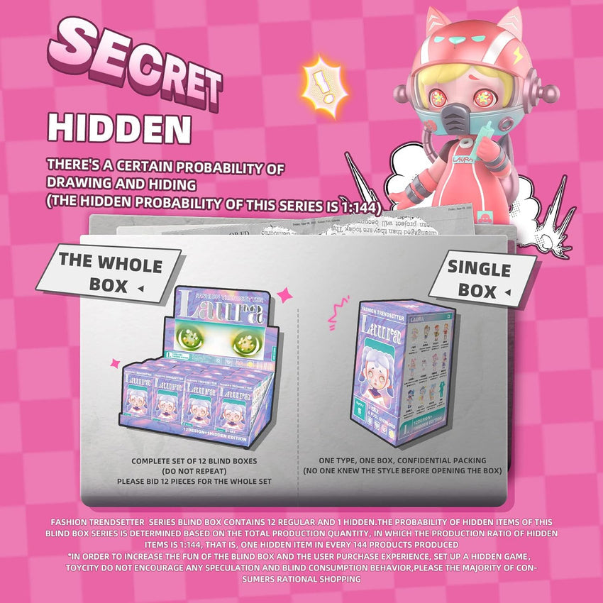12-Pack Blind Box. Fashion Trendsetters Series Cute Blind Box Action Figures Popular Collectible Toys Birthday Halloween Christmas Gifts